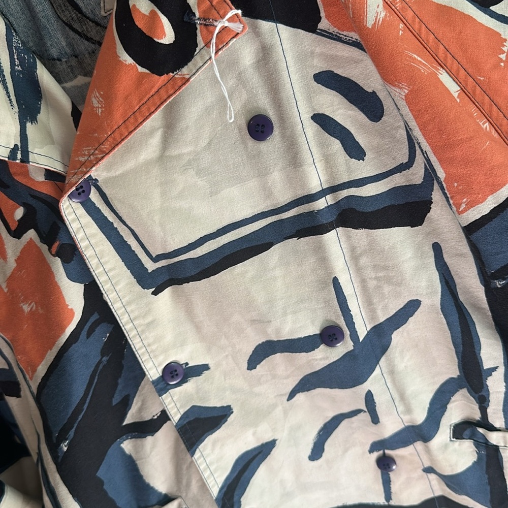 RARE Mike Vollbrach Sport Abstract Light Weight Military Jacket - Picture 4 of 7